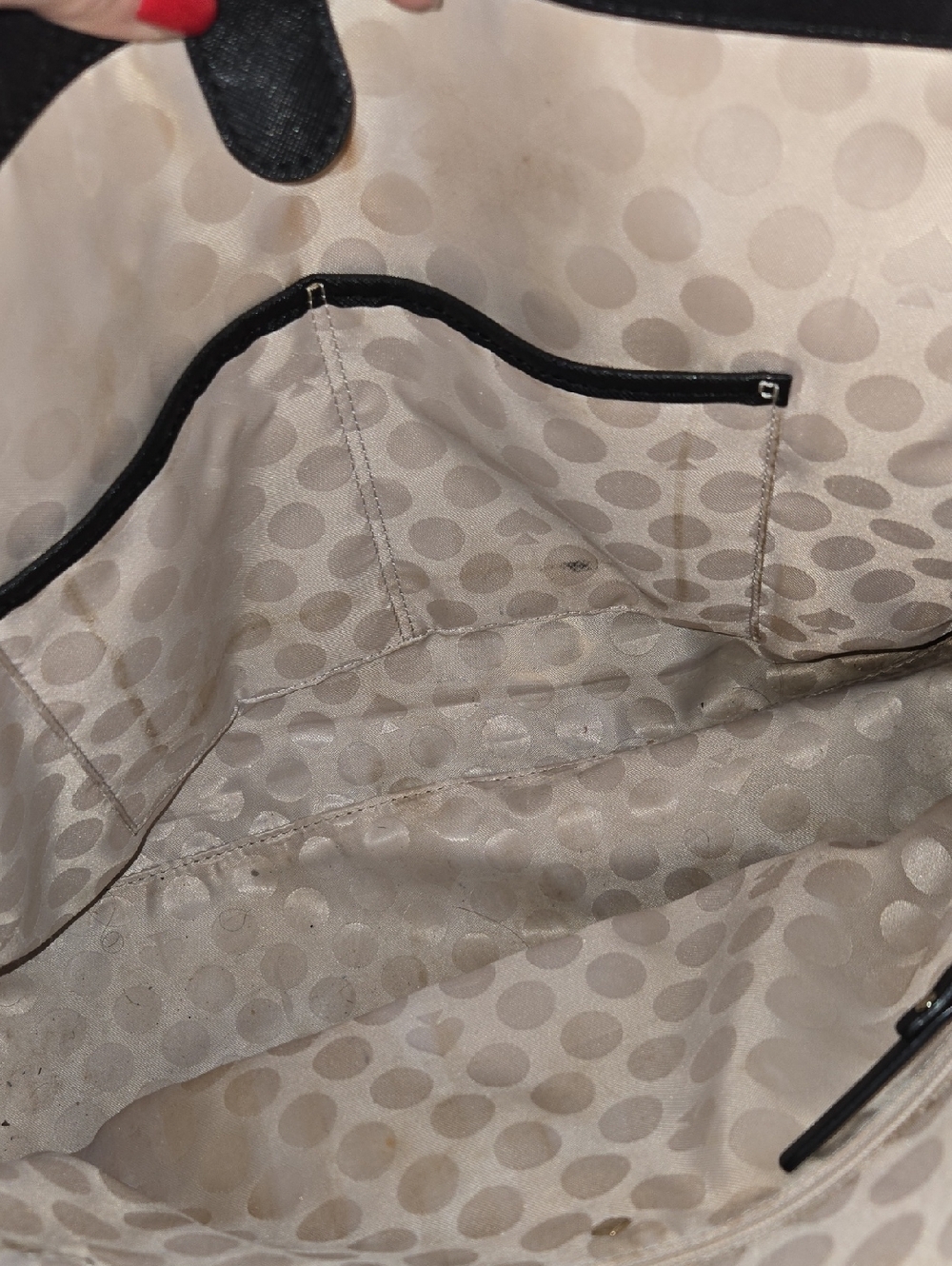 Kate Spade Black Leather Tote 10.5" X 14" - Picture 13 of 13